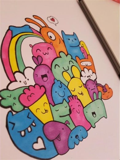 easy and cute doodles ideas for you guys 💗 did you like it #subscribe #art #aestheic