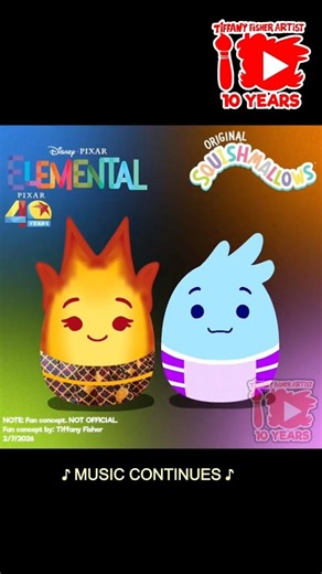 Elemental Ember and Wade Squishmallow Concepts | Speedpaint | Tiffany Fisher Artist #shorts