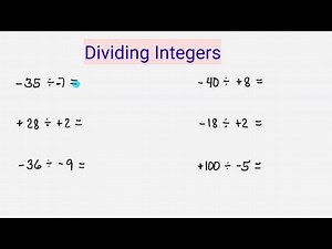 Dividing Integers - Videos For Kids
