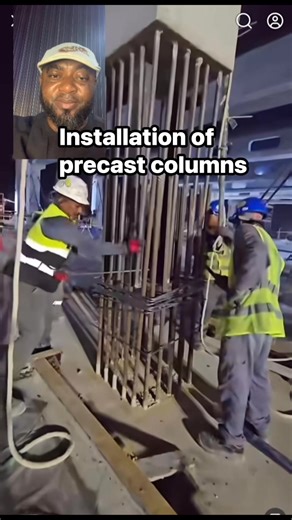 Installation of precast columns #precast #column #concrete #engineering | Hertz Odira