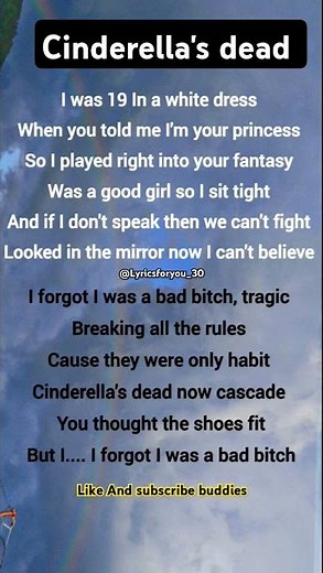 Cinderella's dead song lyrics - Emeline #cinderellasdead #Emeline