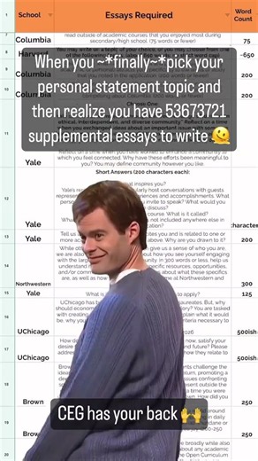 Scared of your (yet to be written) supplemental essays?