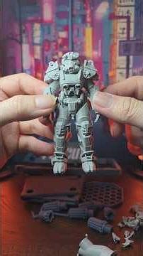 3D Printed Fallout T-60 Power Armor Lamp Part 1 of 2 (Music Free ASMR Version)