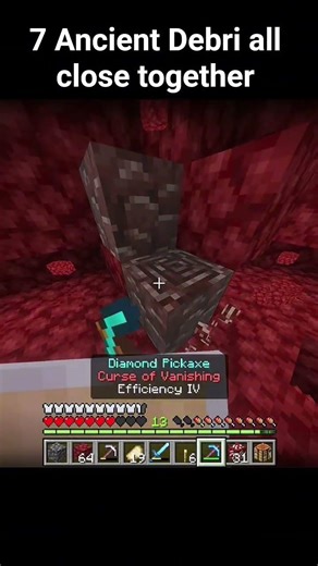 Don't mind me using End city tools for the mining grind #gaming #minecraft #bedrock #nether #mining