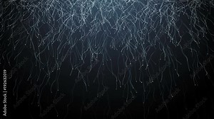 Seamless abstract background of moving pattern creating particles in chaotic directions