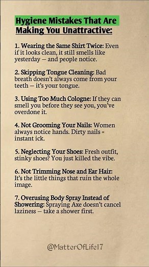 Hygiene Mistakes Making You Unattractive 🚫😳 #HygieneTips #MenGrooming
