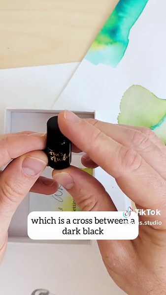 It's wonderful to see everyone enjoying their Wrens, and I wanted to share some insights into the packaging design decisions.⁠ ⁠ The goal was to create a minimal yet beautiful box. I had a lot of fun experimenting with fountain pen inks to evoke an abstract garden, using a wet-on-wet technique with blue and green, accented by yellow highlights. Gemma’s lovely writing was added, bringing the front design to life.⁠ ⁠ The sleeve is an uncoated card, and the box is made from recycled paper, ensuring