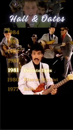Hall & Oates Year-by-Year Hit Songs