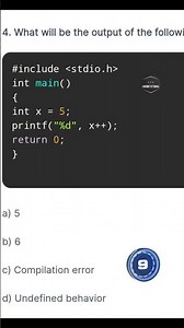 C Programming MCQ Questions 2026 #codingtutorial