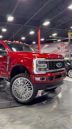 2.1K reactions · 31 comments | Ruby Red Hits Different 朗 4” Lift 28s  $139,900 New Platinum Plus 2025 Ford F350 Crew DRW 4x4 6.7L HO Powerstroke Turbo Diesel 42 transport miles Ruby Red exterior 28” @kg1forged 38” @furytires 4” @strykeroffroaddesign Tinted Super sick rig  Text @nj_truck_king_scott 856-420-0787 Text @nj_truck_king_deena 856-420-0788 | King of Cars & Trucks Inc. | Facebook