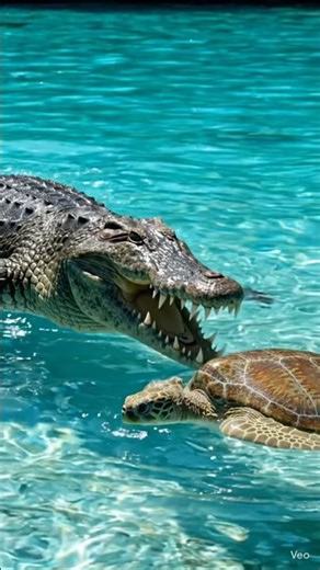 “Nature doesn’t give second chances… 🐊🐢💔”#aigenerated #ai #crocodile #aishorts