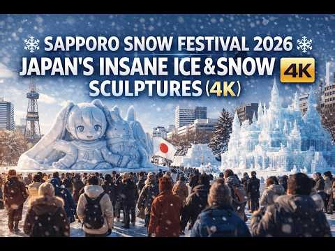 SAPPORO SNOW FESTIVAL 2026 ❄️ JAPAN’S INSANE ICE & SNOW SCULPTURES (4K)