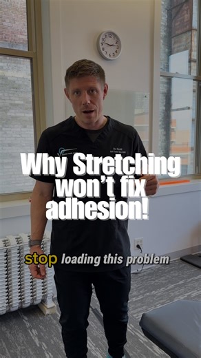Here’s a video on why stretching won’t help get rid of adhesion 😲 🚨at the end of the video, you’ll see Dr. Scott demonstrate what stretching looks like on healthy tissue vs tissue with adhesion Yes, Adhesion can be causing your weakness, tightness, pain, and loss of function in a specific area! Adhesion leads to nerves getting entrapped! And that makes the nerves angry and that’s your body’s way of telling you something is wrong If you are constantly pulling/stretching an area where a nerve is