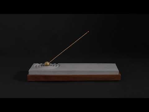 Lighting and Putting out Incense Method 2 - Kin Objects Ridge Begins Modern Concrete Incense Burner