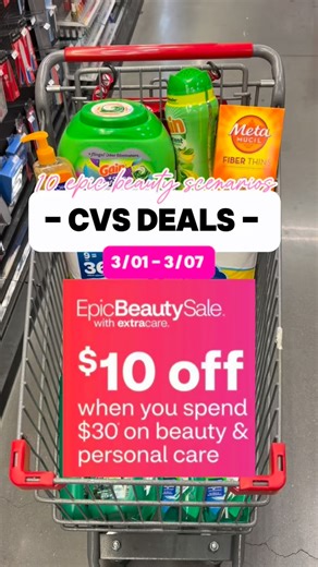 10 scenarios you can do THIS week during the Epic Beauty Event at CVS Pharmacy (3/01–3/07). Yes… you read that right — TEN different ways to save! 🙌🏼✨ You’re not limited to just one deal. Mix and match the offers that work best for you! I also have additional options included in my CVS template for the week, so you can customize your breakdowns. Remember — you can stack manufacturer coupons, CRTs, and store rewards to get your out-of-pocket as low as possible at checkout. 💰 Want even more sce