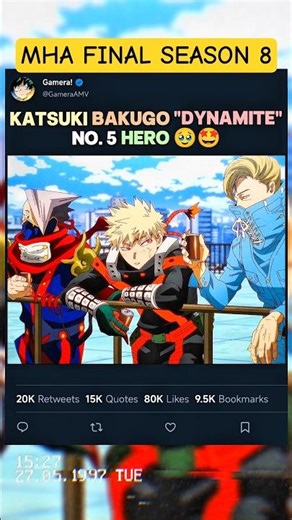 KATSUKI BAKUGO "DYNAMITE" NUMBER 5 HERO 🥹🤩 | #myheroacademia #edit #mha #amv #anime
