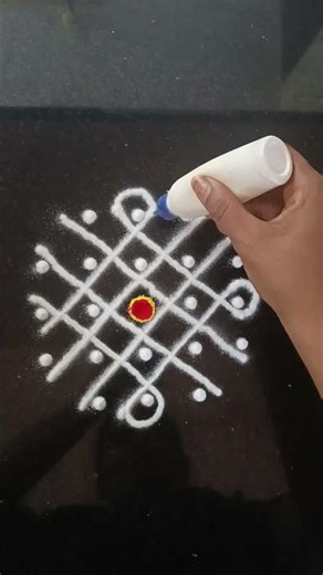 5*3 daily simple sikku kolam design for beginners 👍😍😊