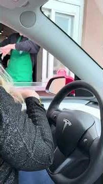 So close! Tesla FSD at Starbucks.