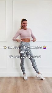 👉 5 Standing Ab Moves 💪 Do it with me now or save it for later! ✨ 👉 Each move = 40 seconds Repeat the full set 3–5x for a strong burn🔥 👉 Follow for daily home workouts ❤️ . . . #homeworkout #dailyworkout #standingworkout #standingabs #abs #coreworkout #bodyweightworkout #workoutforwomen #workoutformoms #csectionmom #dailymotivation #freeworkout | Workouts By ZZ