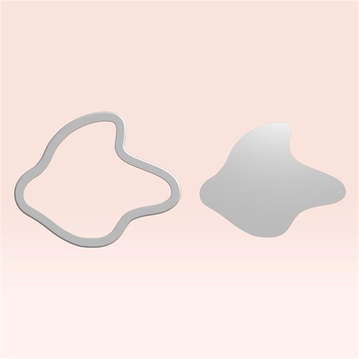 Fluid Biomorphic Shape Cutter – Organic Design Tool for Polymer Clay Earring, Pottery Tool - Etsy