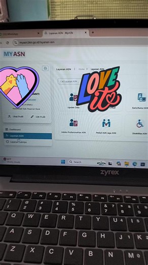 Wahyu Ophir Yanti on Instagram: "Cuma 30 detik Sangat Mudah dan tak butuh waktu lama Cara memasukan/mengganti foto profil di MY ASN di ASN Digital 😘💪😍 #asndigital #updatedata #updateprofil"