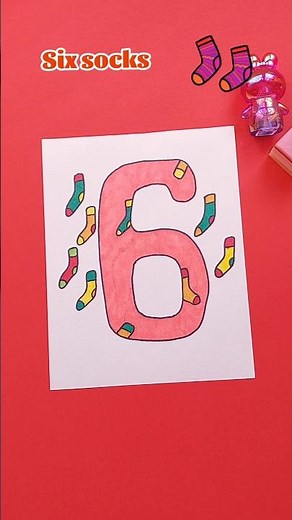 How to draw numbers. Drawing number 6. Easy numbers drawing step-by-step