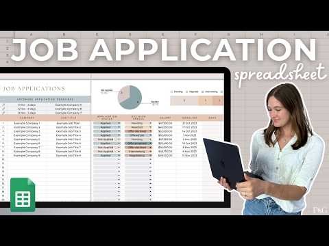 Job Application Tracker for Google Sheets - Spreadsheet Video Tutorial