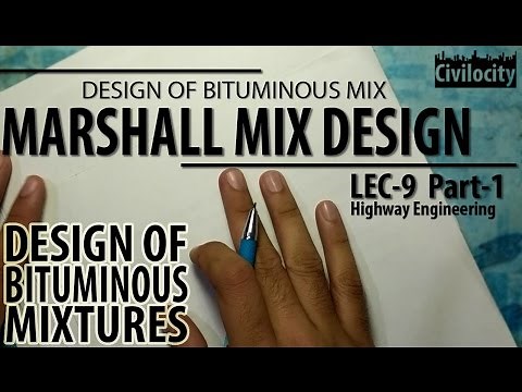 Marshall Mix Design | Lec-9 Part-1 | GATE