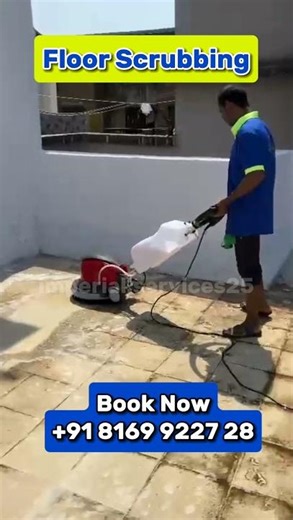 Floor Scrubbing Using Single Disc Floor Scrubbing Machine#cleaningservice
