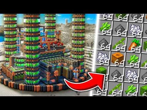 I COMBINED 10 Farms in Minecraft Hardcore