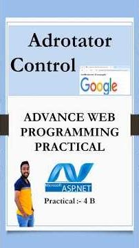 Advance Web Programming | TYIT | MU | Practical 4 (B) Demonstrate use of Adrotator Control
