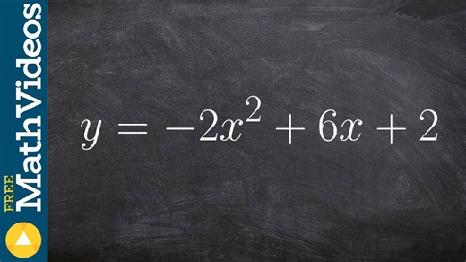 Complete the square by factoring out a two to label the vertex