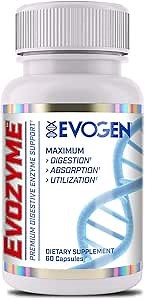 Evogen Evozyme - Premium Digestive Enzymes for Women & Men | Enzymes for Digestion with Absorption & Nutrient Utilization Support | 60 Capsules