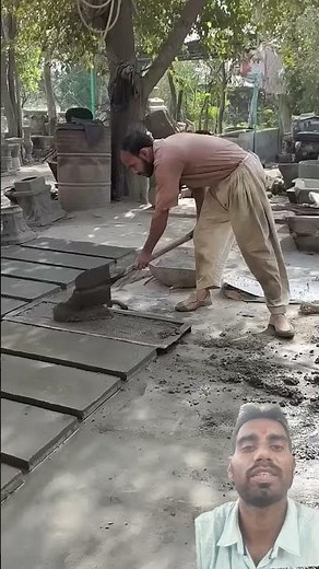 footpath Tiles making process ✅ #construction #concrete