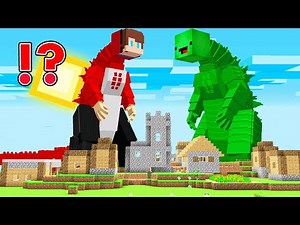 MIKEY AND JJ GODZILLA vs ARMORED VILLAGE in Minecraft Challenge