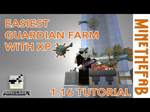 Easiest Guardian farm with XP - 1.16 + 1-17+ TUTORIAL