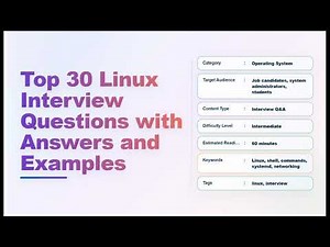 Top 30 Linux Interview Questions & Answers (With Examples) — Echo With Coffee