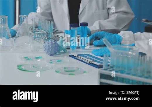 scientist in laboratory working Stock Video Footage - Alamy