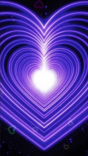 Purple Neon Heart Screensaver 💜 4K Aesthetic Background