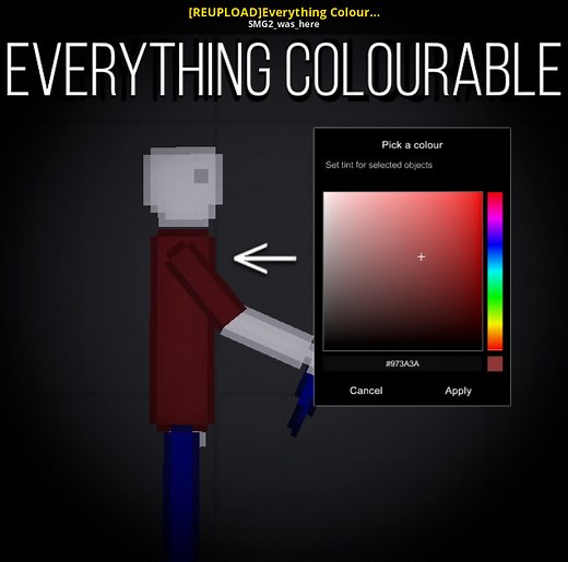 [REUPLOAD]Everything Colour Everything Colourable Mod for People Playground | PP Mods