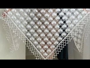 How to make a Crochet Triangle Shawl | Crochet Design for Shawl, Scarf, Shrug, Ponchu