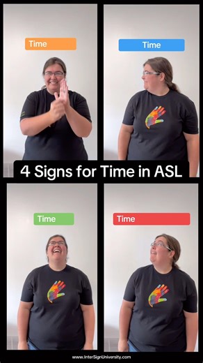 🕰️ 4 ASL Time Signs 👉 Learn more in the linked tutorial! (Link below also)