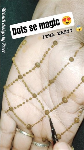 Easy Mehndi Design with Dots 😍 | Beginner Friendly ✨ #shorts