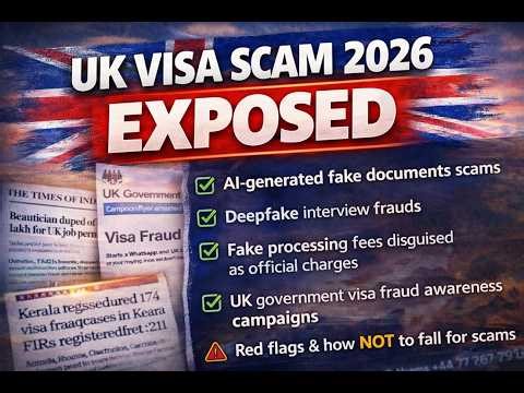 UK Visa Scam 2026 🚨 AI Fake Documents, Deepfake Interviews & Processing Fee Fraud! Fraud Tactics
