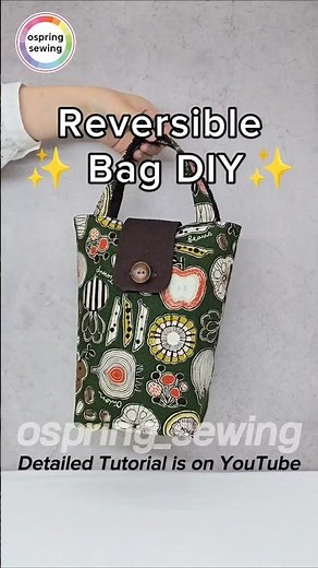 DIY Reversible Tote Bag 🍀 easy sewing