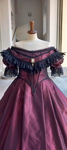 1850s Victorian Historical Dress.. 19th Century Crinoline.. Ball Gown.. Bespoke Victorian Dress.. Crinoline.. Taffeta - Etsy