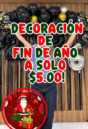 SÚPER DECO de Fin de año A SOLO $5.00!✨🎆🥳 #findeaño #happynewyear #decoracionesglobos #viraltiktok #navidad