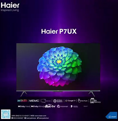 Unmatched performance, desirable design, and beyond - introducing the Haier P7UX. Discover the details that will make you fall in love with this ultimate entertainment experience. Visit: https://bit.ly/3ekOuM4 #Haier #HaierLEDTV #InspiredLiving #SmartLiving | Haier