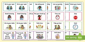 Lanyard Sized Behaviour Cards