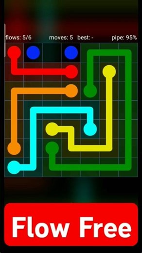 Flow Free #Level43 Progression - 7×7 Rainbaw Pack #Shorts